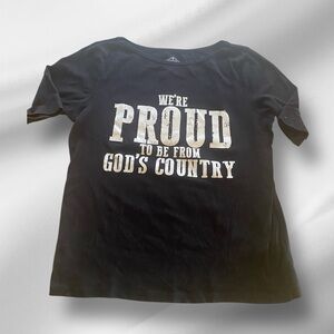 St. John's Bay Classic Black Boatneck Tee  we’re proud to be from God’s country
